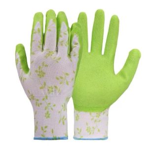 13 Gauge Polyester Coated Foam Latex Gloves Wear Resistant Anti-Slip Knitted Cuff Custom Logo Work Protective Garden