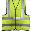ANSI Class 2 Waterproof Breathable Safety Vest with Reflective Tape Multi Pockets 01