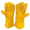 Cowhide Leather Long Safety Welding Gloves Wear Resisting Men Work Hand Protection 01
