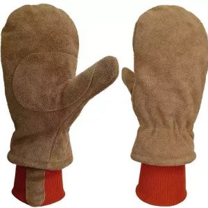Cowhide Thermal Gloves for Winter Outdoor Sports-Non-Slip Lightweight Mitten Style Unisex