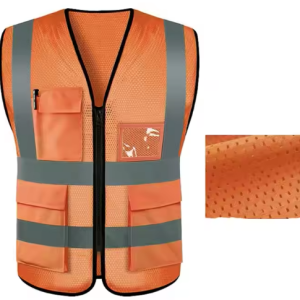 Custom Printed Logo Reflective Safety Vest High Visibility Breathable Traffic Work Clothes