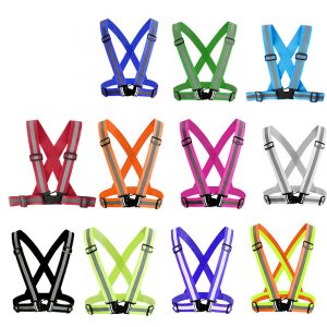 Customizable ANSI Class 2 Waterproof LED Reflective Safety Vest with Logo Elastic Arm Bands