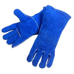 Customized Cowhide Leather 8 oz Textured Heat Resistant Anti-static Durable Mig Welding Gloves Liner Straight Cuff