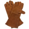 Maßgefertigte Schweißerhandschuhe aus Rindsleder, feuerfest, schnittfest, strapazierfähig, Leder, Arbeitshandschuhe 01