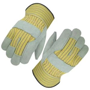 EMBOSON Men Cow Leather PVC Coated Anti-Cut Safety Gloves 360pr MOQ