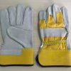 Emboson Cowhide Core Yellow Gum Gray Full Palm Thick Safety Gloves Wear Resistant Anti Scald High Temperature Resistant 01