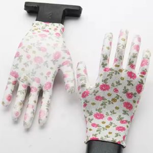 Emboson Custom Floral Gardening Gloves Light Soft Breathable Anti-Slip 13 Gauge Latex Coated
