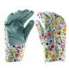 Emboson DG012 Garden Gloves Farm Work Knitted Polyester Canvas Anti Slip Dotted Textured Fingers 9 oz Silicone free 01