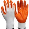 Factory Price 13G Polyester Nylon Knitted Liner Smooth Nitrile Garden Glove Anti Slip Wear Resistant 01