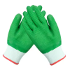 Green Latex Fully Coated Lab Safety Gloves Anti Slip Durable Abrasion Resistant Ruffled Customizable 01