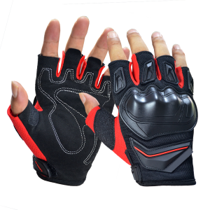 Half-Finger Safety Gloves Synthetic Leather Palm Rubber Anti-Friction Impact Wrist Guard Wholesale