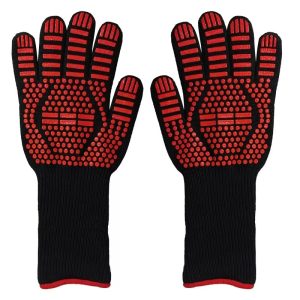 Guantes resistentes al calor para barbacoa - Manoplas de cocina resistentes al calor para microondas