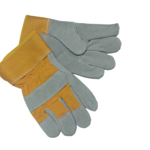 Heavy Cowhide Work Gloves Abrasion Resistant Leather Safety Gloves