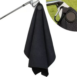 Serviette de golf magnétique en microfibre gaufrée pour accessoires de sublimation pour sports de plein air