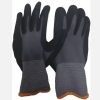 Non Slip Breathable Nitrile Foam Work Gloves Knitted Cuff Wear Resistant Safety 01