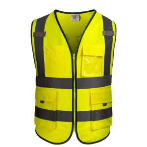 OEM High Visibility Safety Reflective Vest Orange Work Jacket