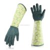 Puncture Resistant Long Cuff Nubuck Gauntlet Gloves Spike Protection Work Garden 01