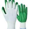 Smooth Nitrile Coated Safety Work Gloves EN388 Anti Heat Anti Slip Nylon Lining 01