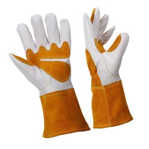 Welding Gloves Cowhide Split Leather Heat Resistant Wear Resistant Customizable Safety Cuff